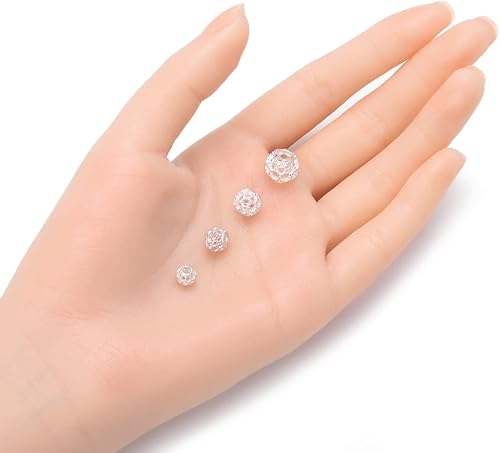 Miniatura 2 de Adabele - 30 cuentas sueltas de plata de ley 925 auténtica de 0.236 in (0.24 pulgadas) para fabricación de joyas SS201-6