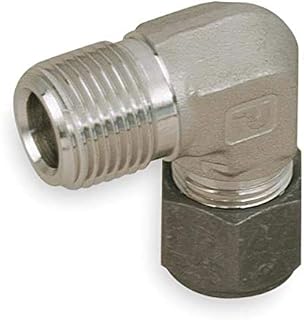 HANNIFIN 2-4-CBZ-SS 1/4IN NPT, 1/8IN TUBE OD, MALE ELBOW, STAINLESS STEEL