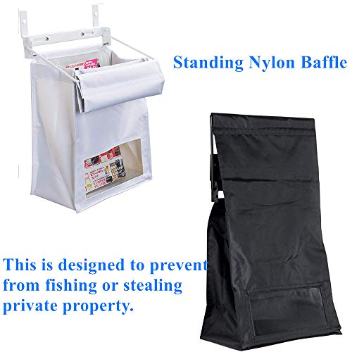 Image of Indoor Wall Mount Mail Catcher Bag Door Slot Post Box Basket Mail Boxes Organizer Security White