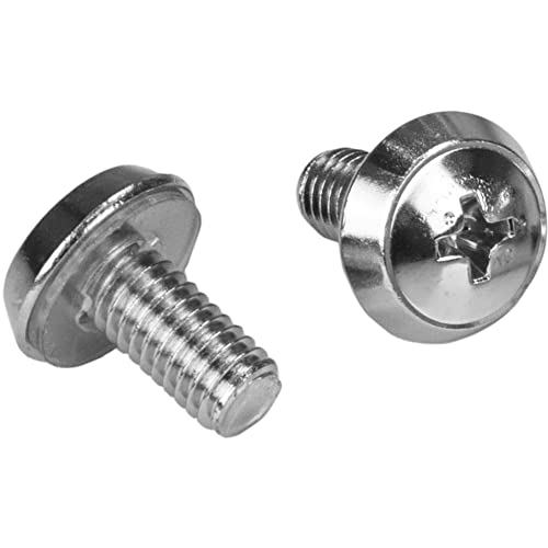 Image of StarTech 20-Pack M6 12mm Screws, Square Hole Cage Nuts and Installation Tool, Hardware Mounting Kit for 19 inch or 10 inch Server Racks, Cabinets and Enclosures, Silver - TAA