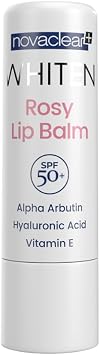 Novaclear Rosy Lip Balm - 4.9g SPF50 Sun Protection, Moisturizing, Dark Prevention for Pigmented & Dark Lips | For Women & Men