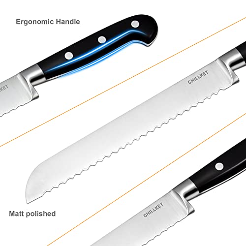 Chillket Bread Knife, Bread Slicer For Homemade Bread, 8 Inch Serrated Knife For Crusty Bread, Sandwich, Cake, Bagels #TOP4