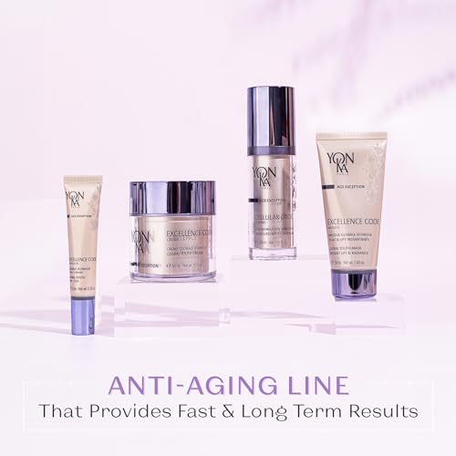 Yon-Ka Age Exception Excellence Code Creme, Cellular Code Serum Set | Specialized Anti-Aging Cream, Face Serum to Firm Skin and Soften Appearance of Wrinkles | Set of 2, 1.75 oz and 1.01 fl oz