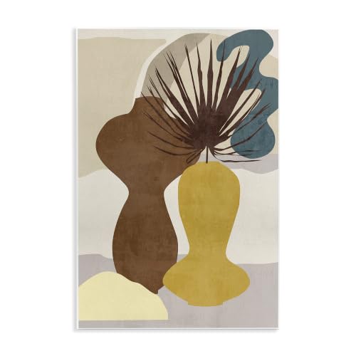 Groovy Vases Botanical Boho, 13 x 19 Inch Mounted Print on Wall Plaque