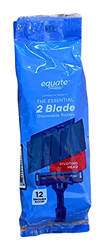 Twin Blade Plus Disposable Razors, 12ct, by Equate, Compare to Good News image 2