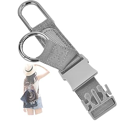 Elastic Jacket Gripper Travel Strap with D-Ring Hooks and Buckle, Suitcase Straps Belts Travel Accessories, Makes Your Hands Free,Gray