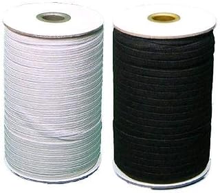 GoldStar Tool Full Spool Knitted Elastic - Elastic Cord for Stitching, DIY-Crafts | Stitching & Sewing Supplies (Black, 1" x 50 Yards)