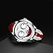 NIBOSI Watches for Men Analog Quartz Clown Dial Unique Weird Fashion Cool Wrist Watch Waterproof Red Leather Strap Men's Watches