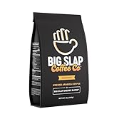 Big Slap Coffee Co. Medium Roast Grounds - 12 Oz - Extra Slap of Energy - Special Blend of Arabica Beans, Yerba Mate, Ginseng, Vitamin B12, Guarana, and Taurine - Quality Ingredients