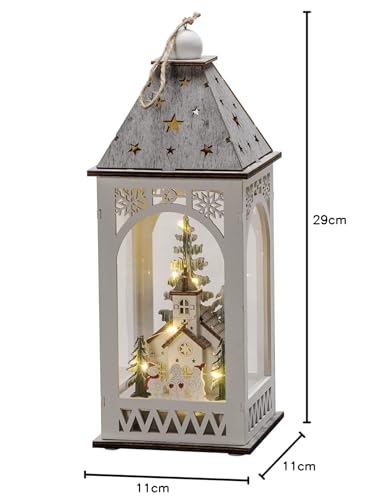 Konstsmide Christmas Lanterna Led Deco Con Chiesa In Inverno - 5