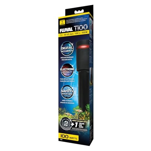 Fluval T100 Fully Electronic Heater for Freshwater Aquariums up to 30 Gal.