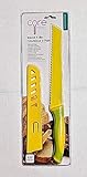 Bread Knife Serrated With Protective Sheath and Non-Stick Coating 8.25' Lemon Yellow With Light Green Accent on Handl