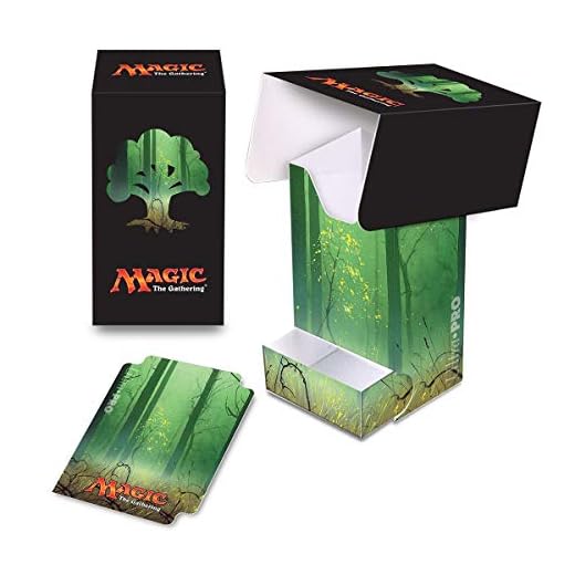 Ultra PRO Magic: the Gathering Mana 5 "Forest" Caixa de baralho com bandeja de dados