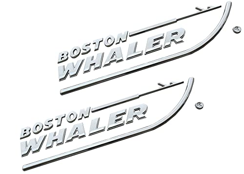  2 pezzi Boston Whaler Emblema 3D Badge Targhetta Dimensioni lettera 20-3/4 \