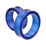 Covet Jewelry Supersize Basic Acrylic Double Flared Ear Gauge Tunnel Plug (1-1/4" (32mm), Blue)