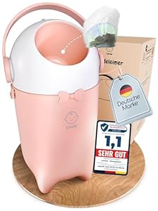 Levias® Windeleimer Baby Mülleimer Geruchsdicht | Windelmülleimer Geruchsdichter Wickeleimer ohne teure Nachfüllkassetten 10L Volumen
