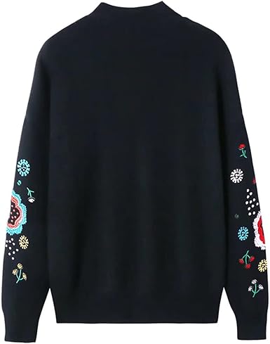 embroidered sleeve jumper