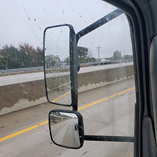One Set Of Rear View Door Mirror Convex Black Not Heated No Power (Fit: Universal And Various Other Trucks ) #TOP5