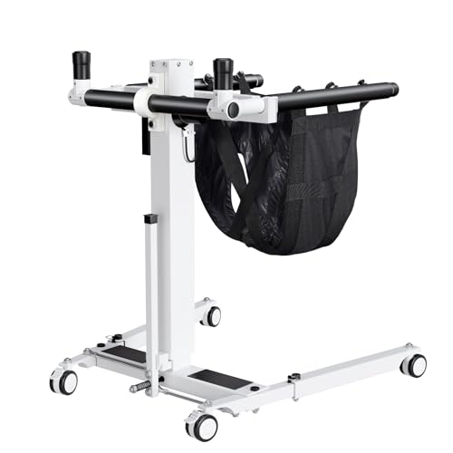 Flycity Electric Patient Lift Transfer Chair for Elderly & Disabled, Portable Folding Sit to Stand Patient Transfer Devices, Electric Wheelchair to Car Assist Devices, Shower Chair Lift for Home Use