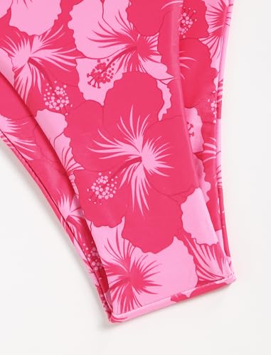 Image of ZAFUL Women's Bandeau Bikini O Ring Strapless Tie Back High Cut Two Piece Swimsuit Bathing Suits