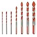 Produktbild MultiConstruction Bohrer Set, Zubehör Schlagbohrmaschine mit dreieckigem Overlord-Griff, ultimative Stanzbohrer mit Wolframkarbidspitze, Multifunktionale Drill Bits für Beton, Holz. (7 Stück)