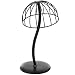 MyGift Freestanding Black Metal Hat Rack/Wig Holder Storage Display Stand
