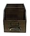 Creative Co-Op Casual Country 2-Section Wood Bin, 10.5-Inch