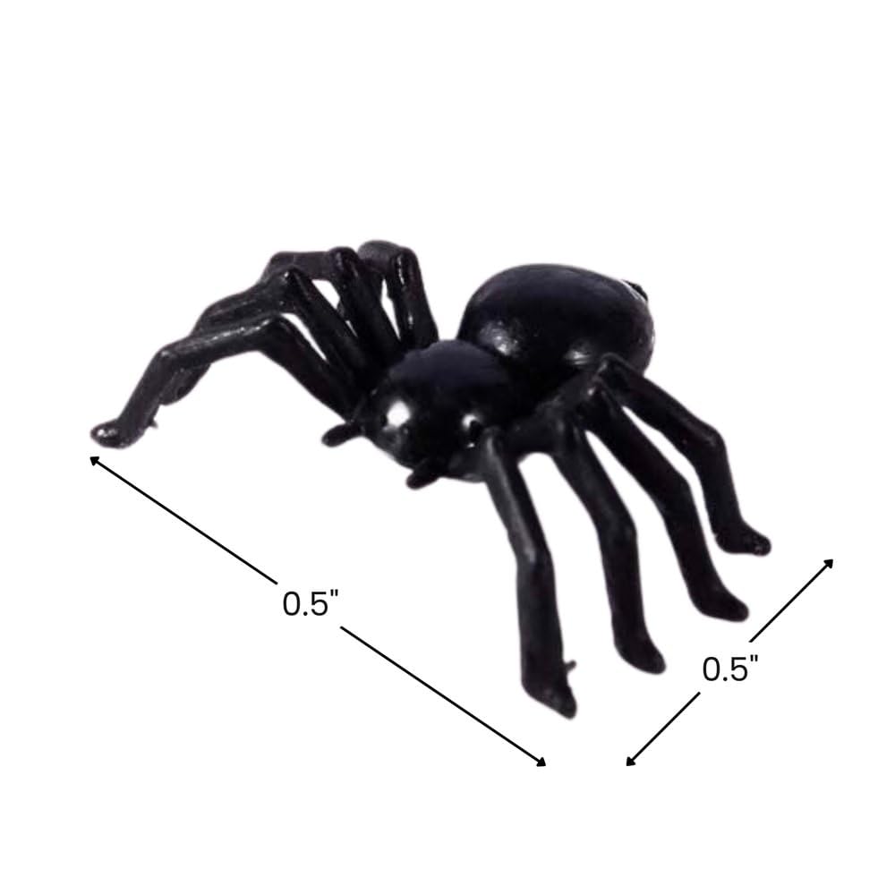 60 Arañas De Plástico Realistas Para Halloween – Figuras De 8 Patas Curvadas, Duraderas Y Reutilizables – Decoración De Fiesta, Casa Embrujada Y Bromas