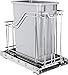 STORAGE WITH STYLE ? Metal Single Trashcan Polished Chrome with Grey