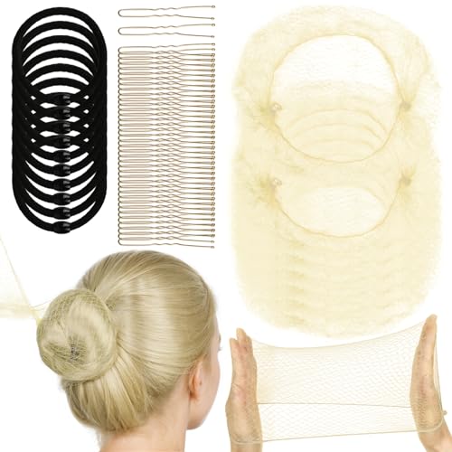 YGDZ Invisible Ballet Hair Bun Makers, 40pcs Hair Accessories for Women and Girls (50cm Beige)