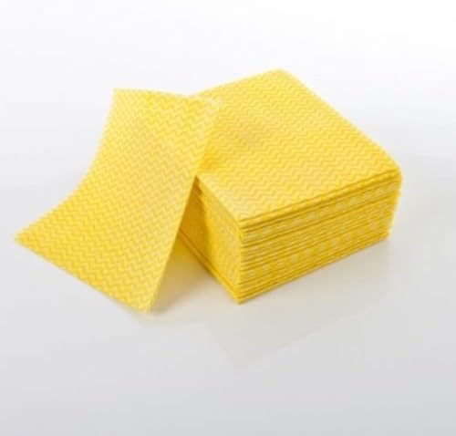 Pack Of 50 (YELLOW) All Purpose Hygienic Cleaning Cloths Large Kitchen J Type Cloth Catering by Pasha81