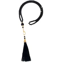Pingyongchang Islam Prayer Beads Tassels Bracelets for Women Meditation Protection Muslim Religion Colored Arab Strand Bangle for Men Boho Chakra Statement Stylish Long Chain Handmade Birthday Gifts