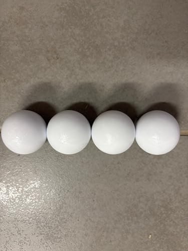 Balles de Baby-Foot en Plastique, Blanches, Lot de 3 + 1 Gratuite