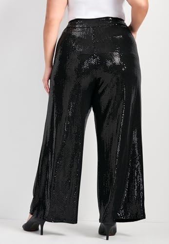 Women's Plus Size Glitz Sequin Wide Leg Pant2