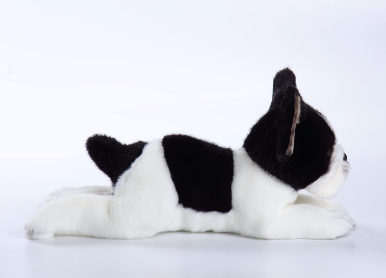 CU-MATE 15.7'' French Bulldog Dog Stuffed Animal Simulation-Realistic & Lifelike Soft Handmade Lying Dog Plush Toy Puppy -Present Gift for Boys and Girls