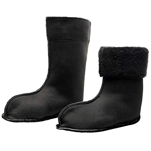 Image of ANUFER Men's Mid-Calf Snow Rain Boots Outdoor Waterproof Gardening Farm Boots with Removable Fluff Lining