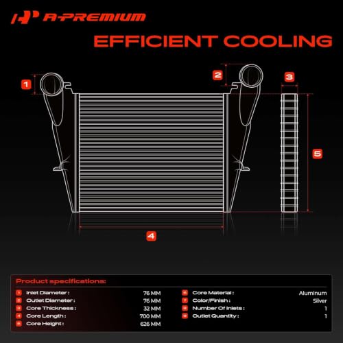 A-Premium Turbocharger Intercooler Compatible with Dodge by A-premium - Used condition - Image 3