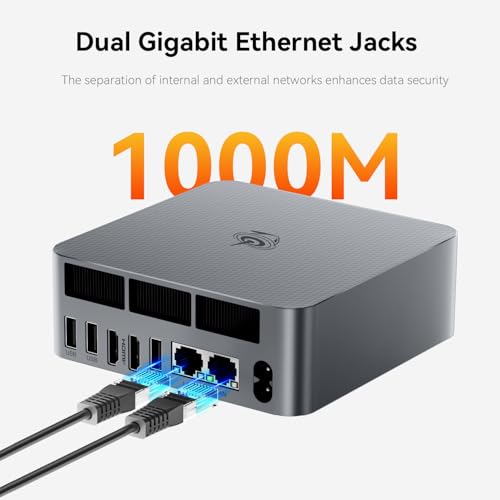 Image of Beelink EQR7 Mini PC, AMD Ryzen 7 7735HS(Up to 4.75GHz) 8C /16T, Mini Desktop Computer 24GB LPDDR5 RAM 500GB NVMe SSD, Micro PC 4K@60Hz Dual HDMI /BT5.2 /WiFi 6 /Office /Home /W-11