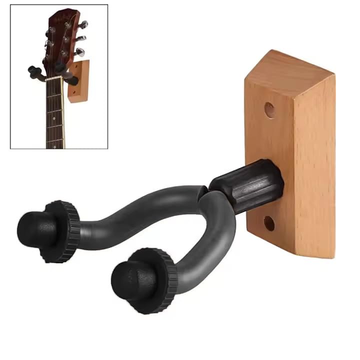 Mozart Hardwood Guitar Hanger Wall Mount Hook Holder Stand for Bass Electric Acoustic Guitar Ukulele - Image 6 thumbnail