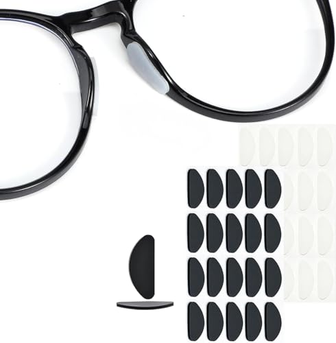 Flycppo 20 Pares Almohadillas de Nariz para Gafas Silicona,Almohadillas Gafas Silicona Adhesivas Con Respaldo Adhesivo Espuma Suave Antideslizante para Gafas y Gafas de Sol Plaquetas Nasales