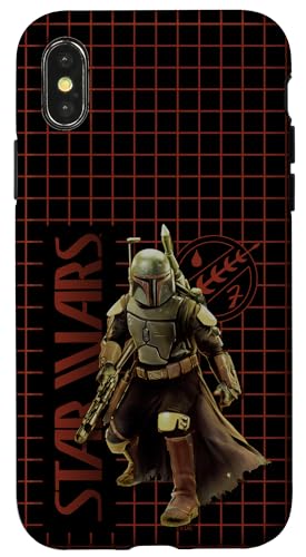 Coque iPhone X/XS Star Wars évite les rayures style Boba Fett
