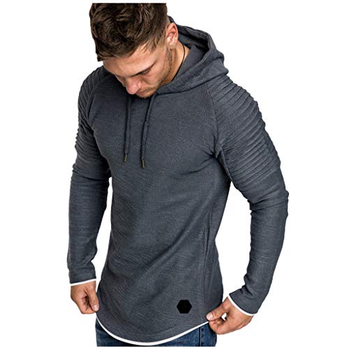 Alalaso Pullover Hoodies Pull Over Hoodie Men's Hoodies Pullover Mens Hoodie Comfy Hoodie Gym Hoodie Lightweight Hoodie Men Gray