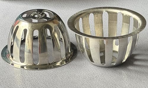 Image of Stainless Steel Roof Dome Drain Cover Strainer Atrium Grate 2pcs /pk (Dia:3.25 inch)