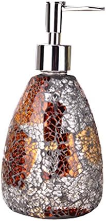 Peacewish European High-end Hand Sanitizer Bottle Mosaic Lotion Bottle Shampoo Liquid Pressure Bottle (Amber)