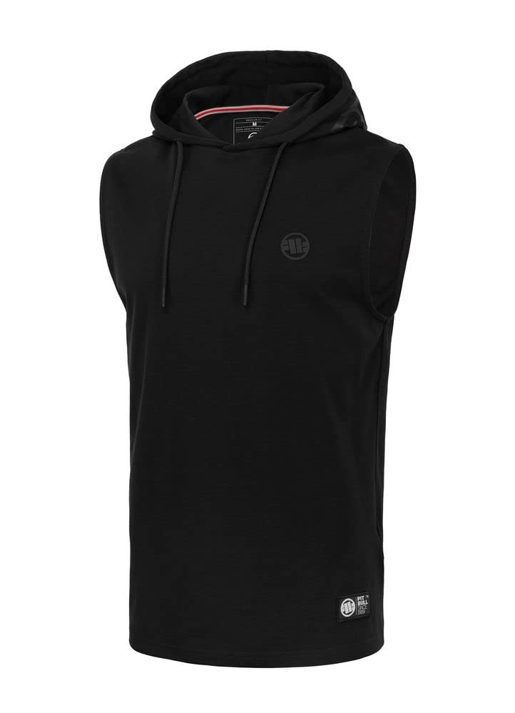 PITBULL Herren Tanktop mit Kapuze T-Shirt ohne Ärmel mit Hoodie Männer Tshirts ärmellose Tank Top Pit Bull West Coast Spandex Hilltop Ärmelloses Oberteil mit Kapuze Sommer Gym