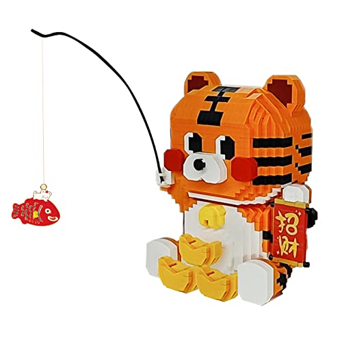 Vonado Tiger Building Toys, Micro Mini Building Blocks Sets for Kids Aged 9+, Cute Animal Desktop Ornaments, Ideas Gifts from Chinese Lunar Tiger Year 2022(Micro, 1924pcs)