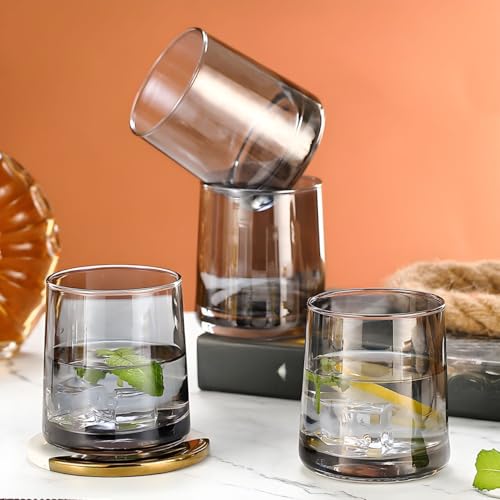 Image of WRINGO Black 250ml Premium Juice Glass and Transparent Water Glass Medium Size Tumbler Glass for Drinking Water and Cocktails, Diamond Design Glass Water Glass Set of 6 (Diamond, Set of 6)