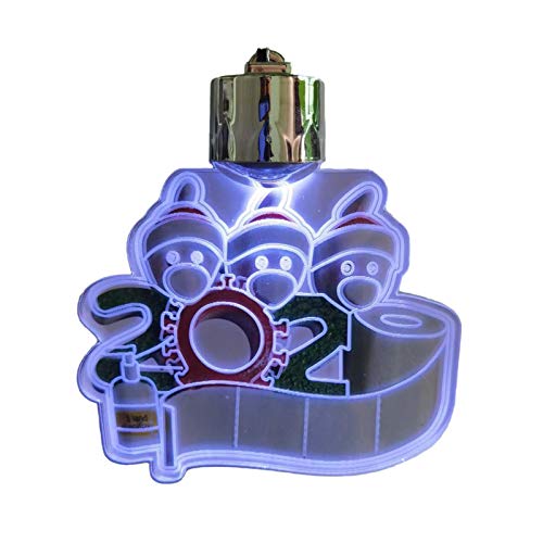 Kit de décoration de Noël personnalisé 2020 en acrylique avec lumière LED, surviveur de quarantaine, décoration de fête personnalisée pour 2 à 5 membres de la famille Cover