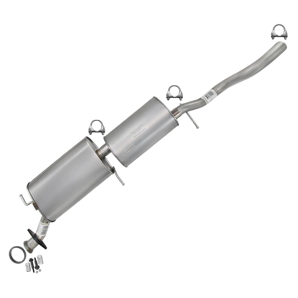 Exhaust Front & Rear Muffler w/Extension Pipe Kit Compatible for 2006-2010 Ford Explorer 4.6L | Stainless Steel | Northeastern Exhaust | Free Gasket,