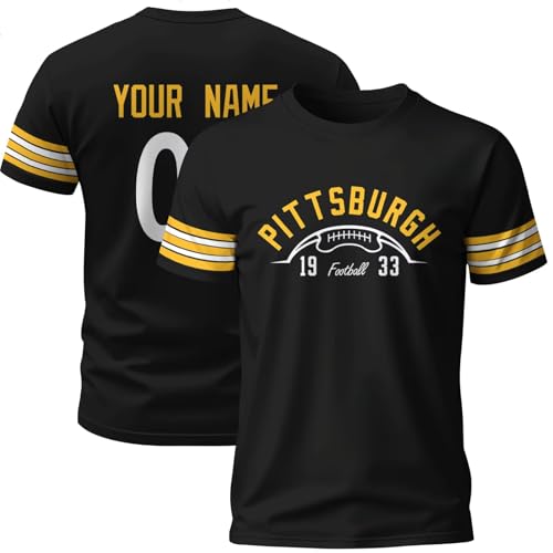 Image of ANTKING T-Shirt Custom Name Number Crewneck Short Sleeve for Men Youth Gifts